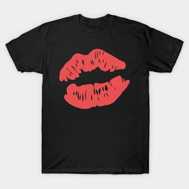 Red lips mark drawing T-Shirt by SooperYela